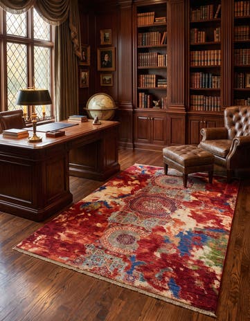 5' x 6' 10 Hand Knotted Mamluk Ziegler Rug