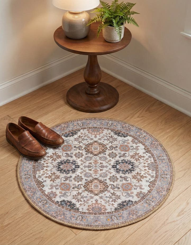 2' x 2' Washable Timeless Round Rug