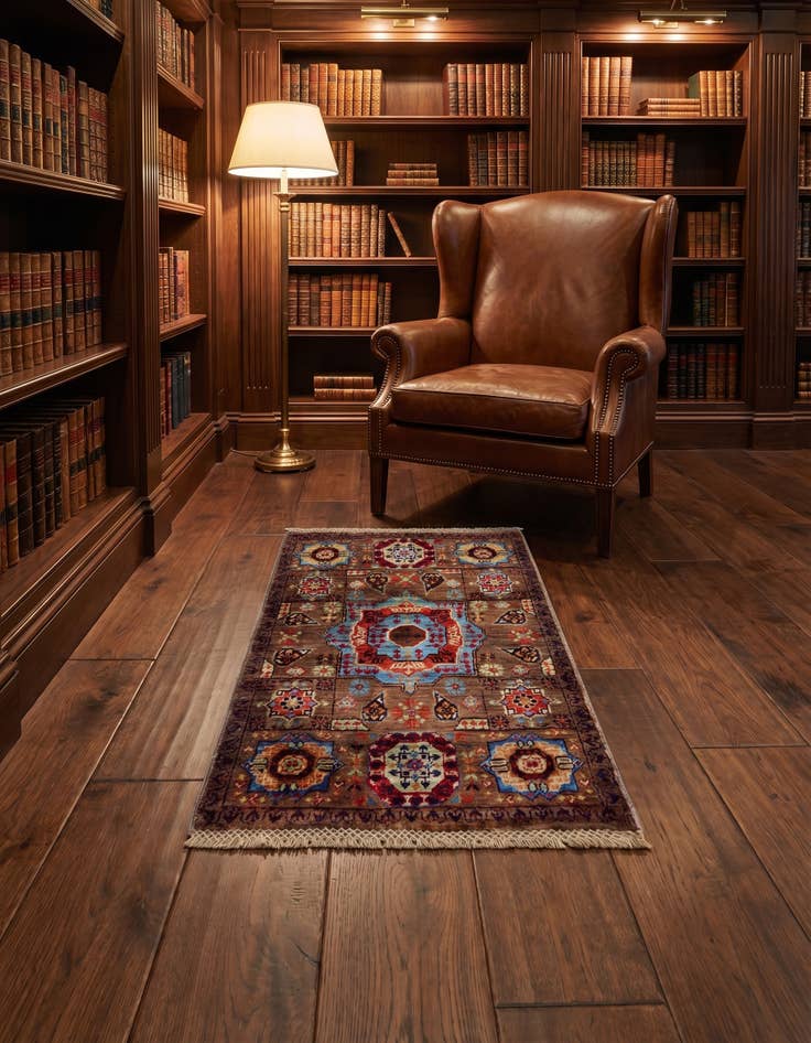 Detail image of 2' x 3' Hand Knotted Mamluk Ziegler Rug