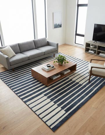 Blue Oslo Square Rug