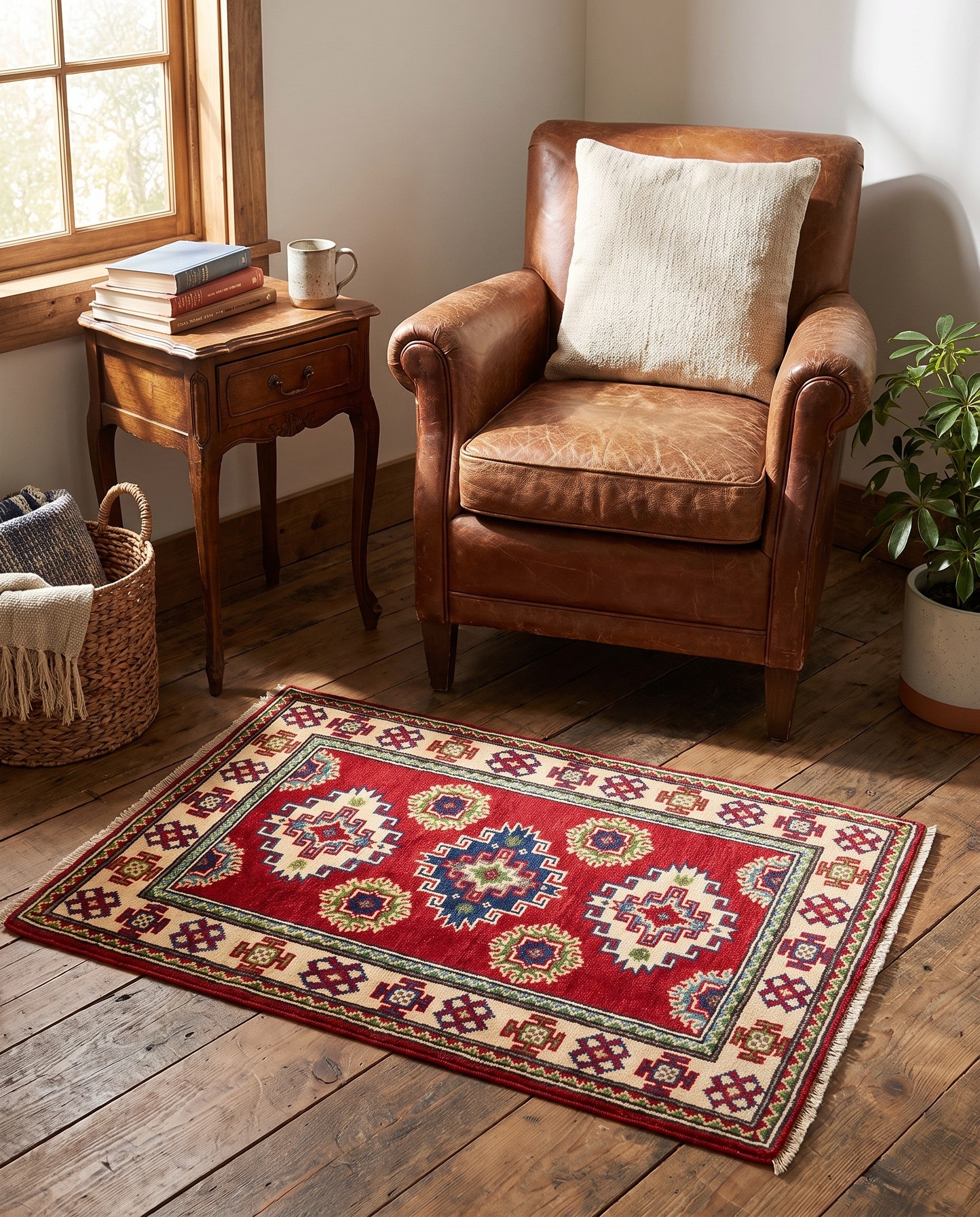 2' 1 x 2' 11 Hand Knotted Kazak Rug