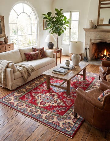 4' 1 x 6' 4 Hand Knotted Kazak Rug