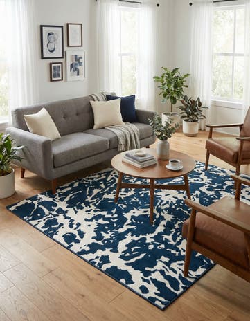 Navy Blue Vince Camuto Rug