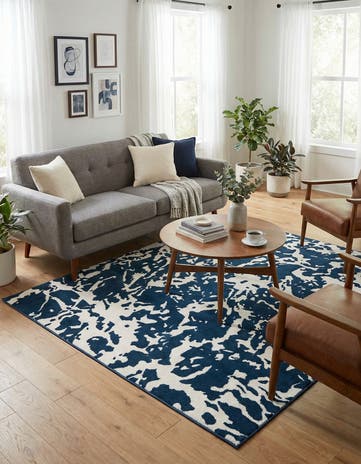 Navy Blue Vince Camuto Rug