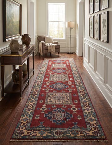 2' 8 x 9' 8 Hand Knotted Kazak Runner Rug