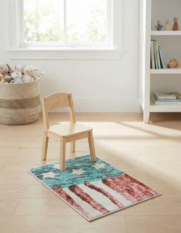 2' 2 x 3' 1 American Flag Whimsy Kids Rug