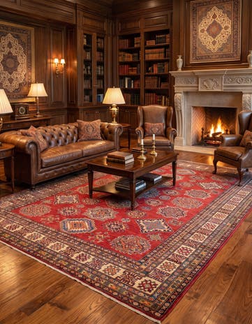 8' 4 x 10' 5 Hand Knotted Kazak Rug