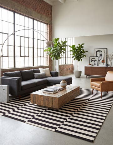 Black SoHo Square Rug