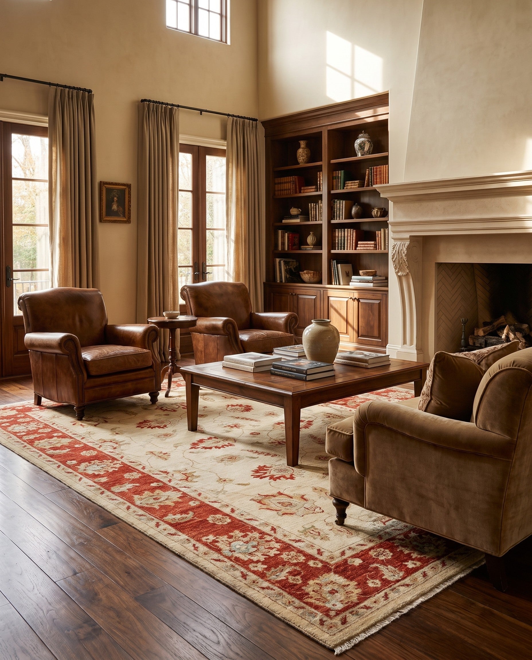 6' 6 x 9' 5 Hand Knotted Ziegler Rug