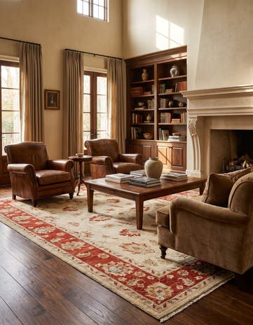 6' 6 x 9' 5 Hand Knotted Ziegler Rug