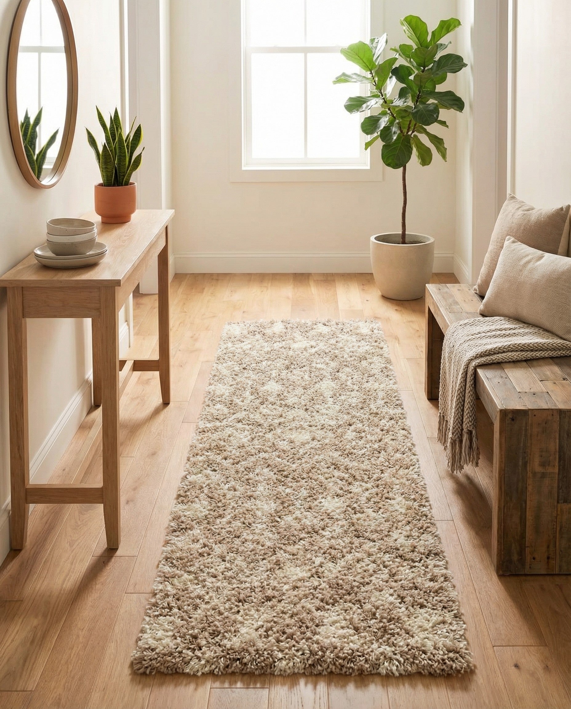 2' x 5' Moroccan Trellis Shag Runner Rug