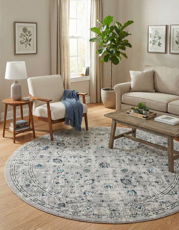 Gray Aarhus Round Rug