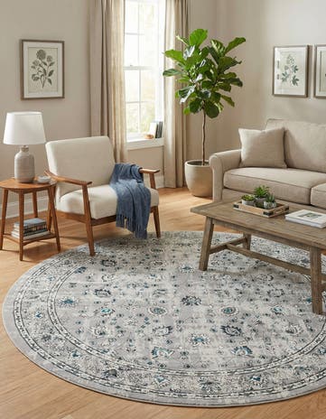Gray Aarhus Round Rug