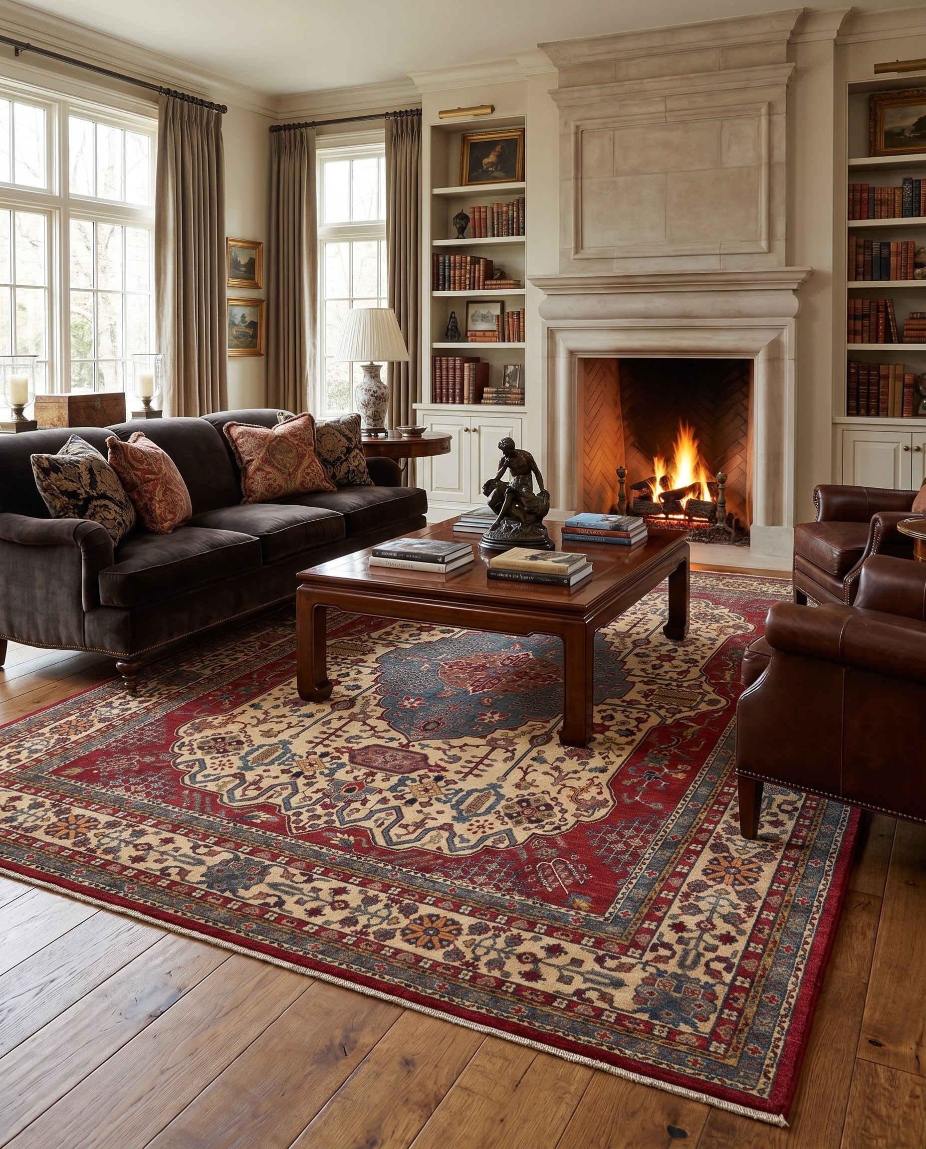 9' x 12' 4 Hand Knotted Ziegler Rug