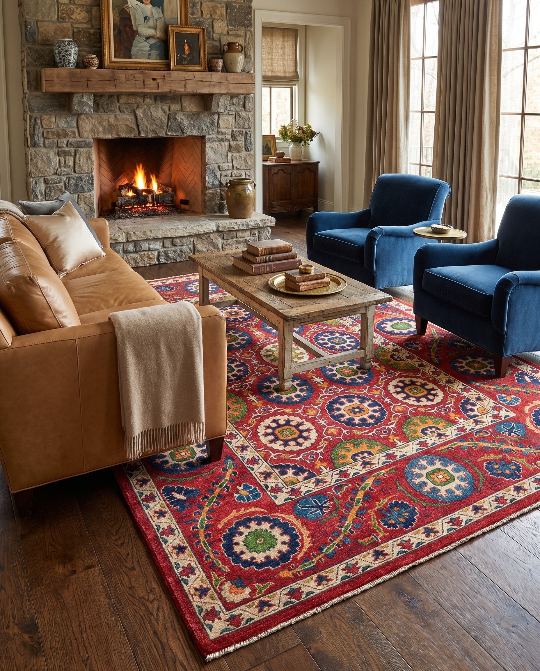 6' 9 x 9' 10 Hand Knotted Kazak Rug