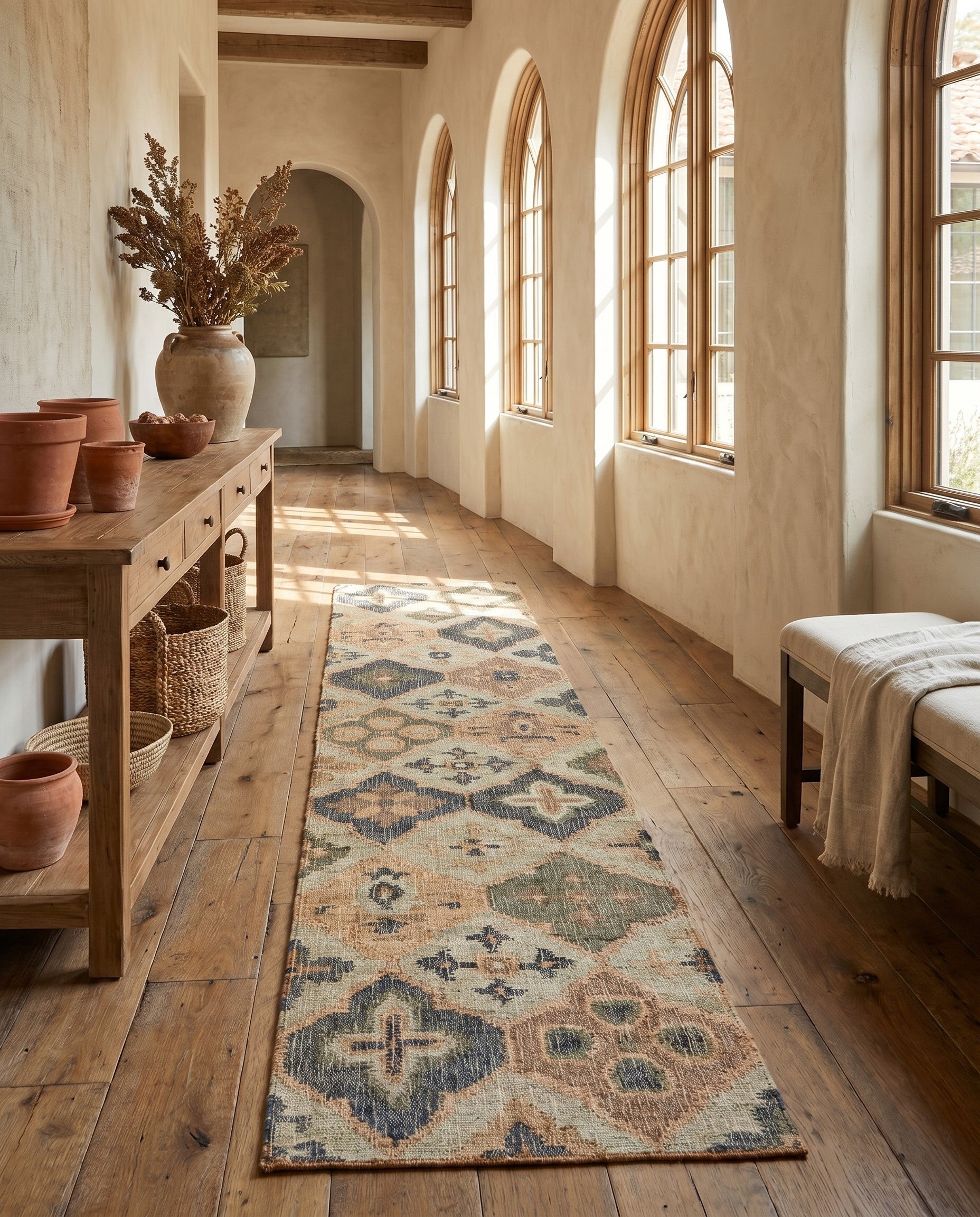 2' 7 x 12' Hand Woven Kala Handwoven Jute Runner Rug