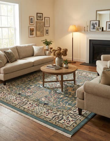 7' 10 x 7' 10 Nain Design Square Rug
