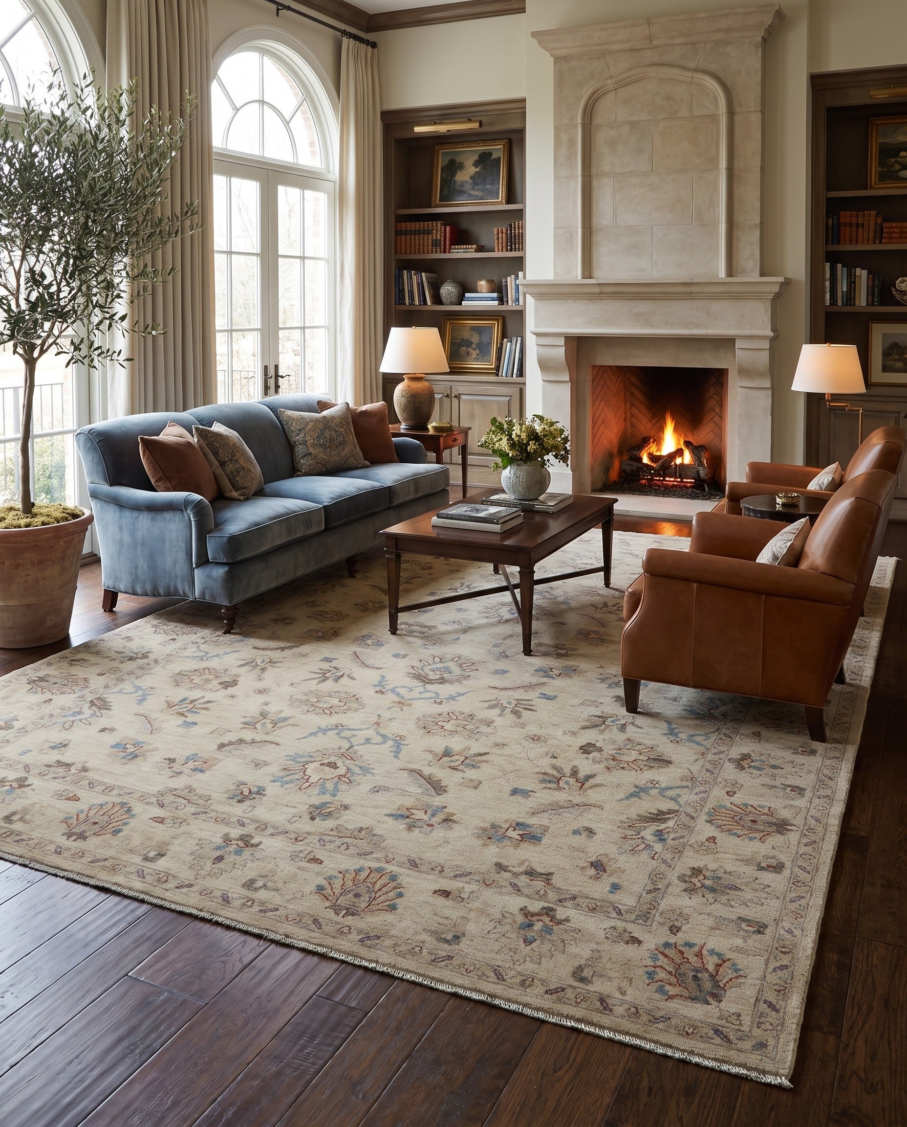 8' 4 x 11' 3 Hand Knotted Peshawar Ziegler Rug