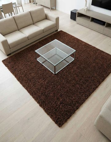 7' 10 x 7' 10 Solid Shag Square Rug