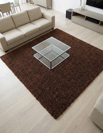 7' 10 x 7' 10 Solid Shag Square Rug