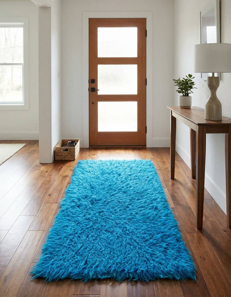 Detail image of 2' 3 x 4' 5 Hand Knotted Moroccan Wool Runner Rug