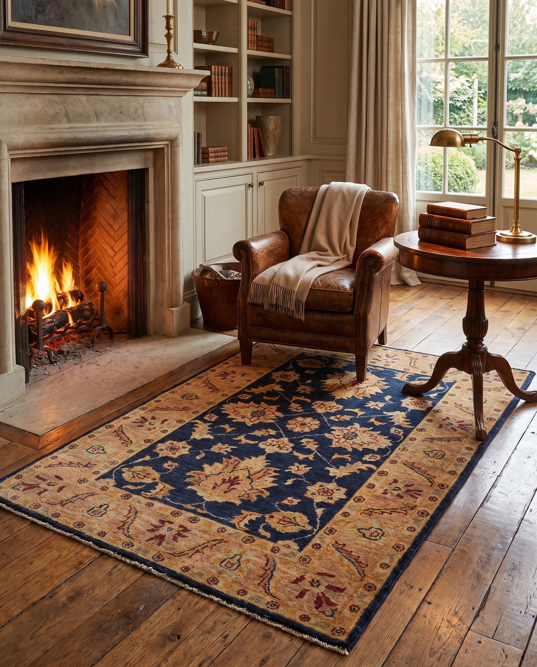 2' 7 x 4' Hand Knotted Ziegler Rug
