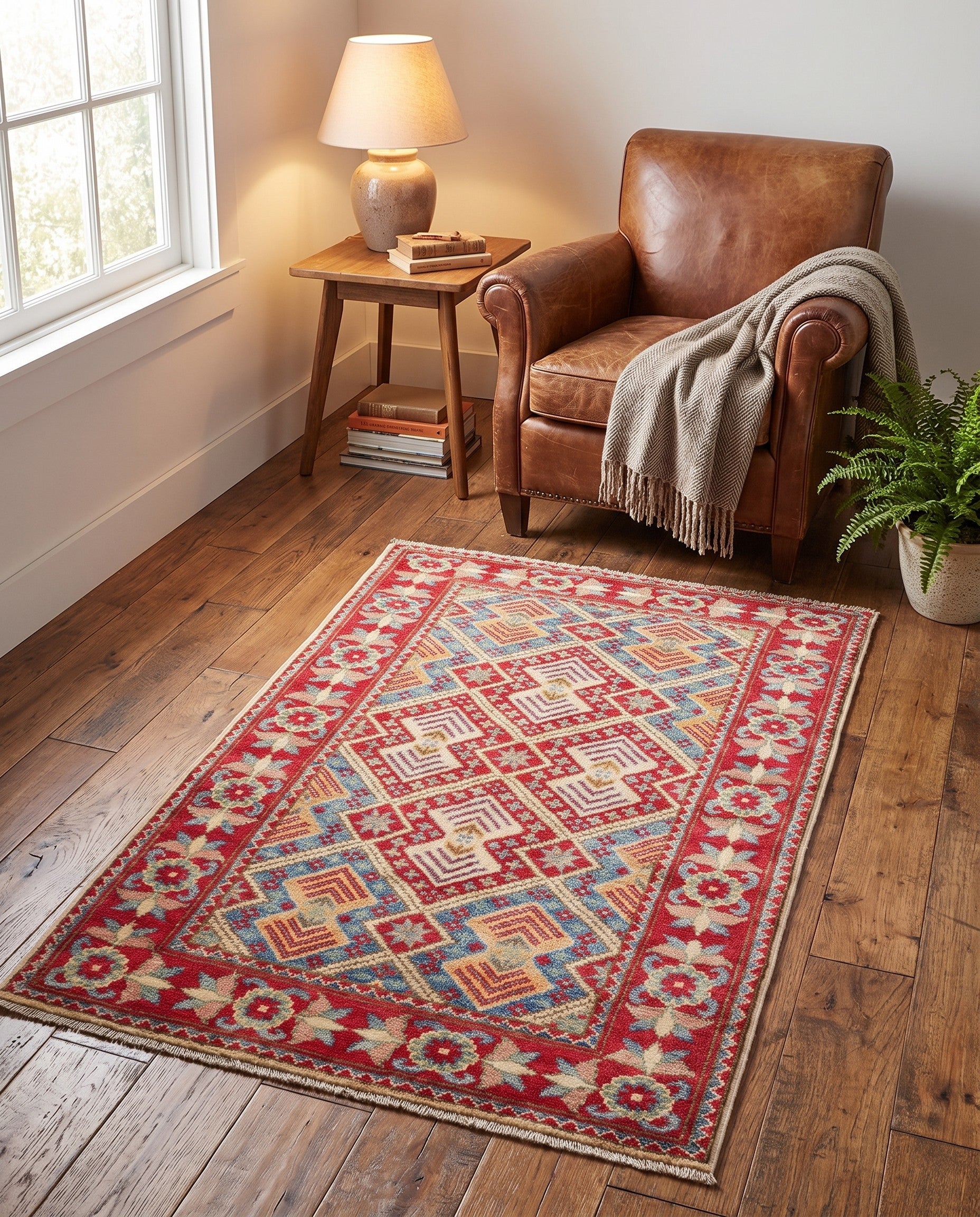 2' 9 x 3' 11 Hand Knotted Kazak Rug