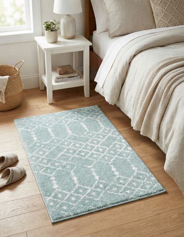 Aqua Paxon Trellis Rug