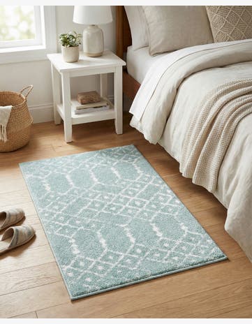 Aqua Paxon Trellis Rug