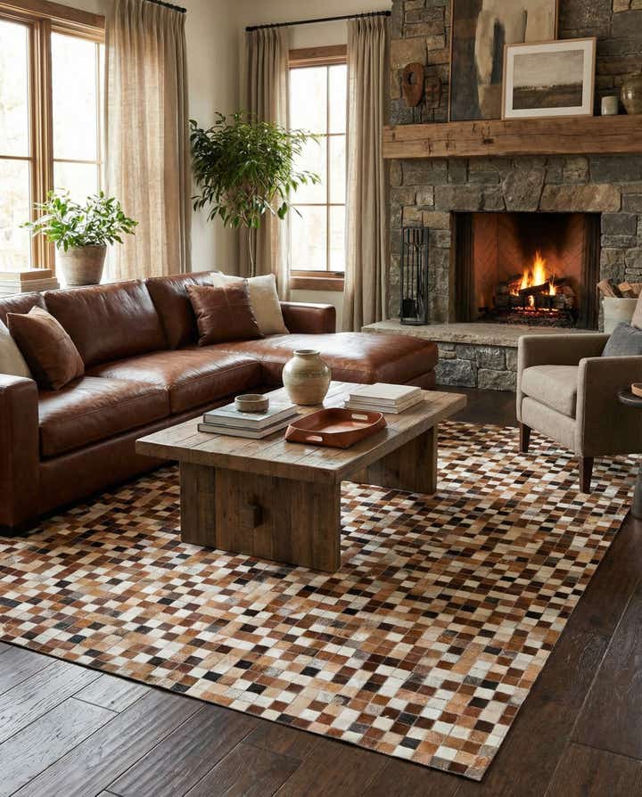 5' 1 x 7' 11 Cowhide Stocks Rug