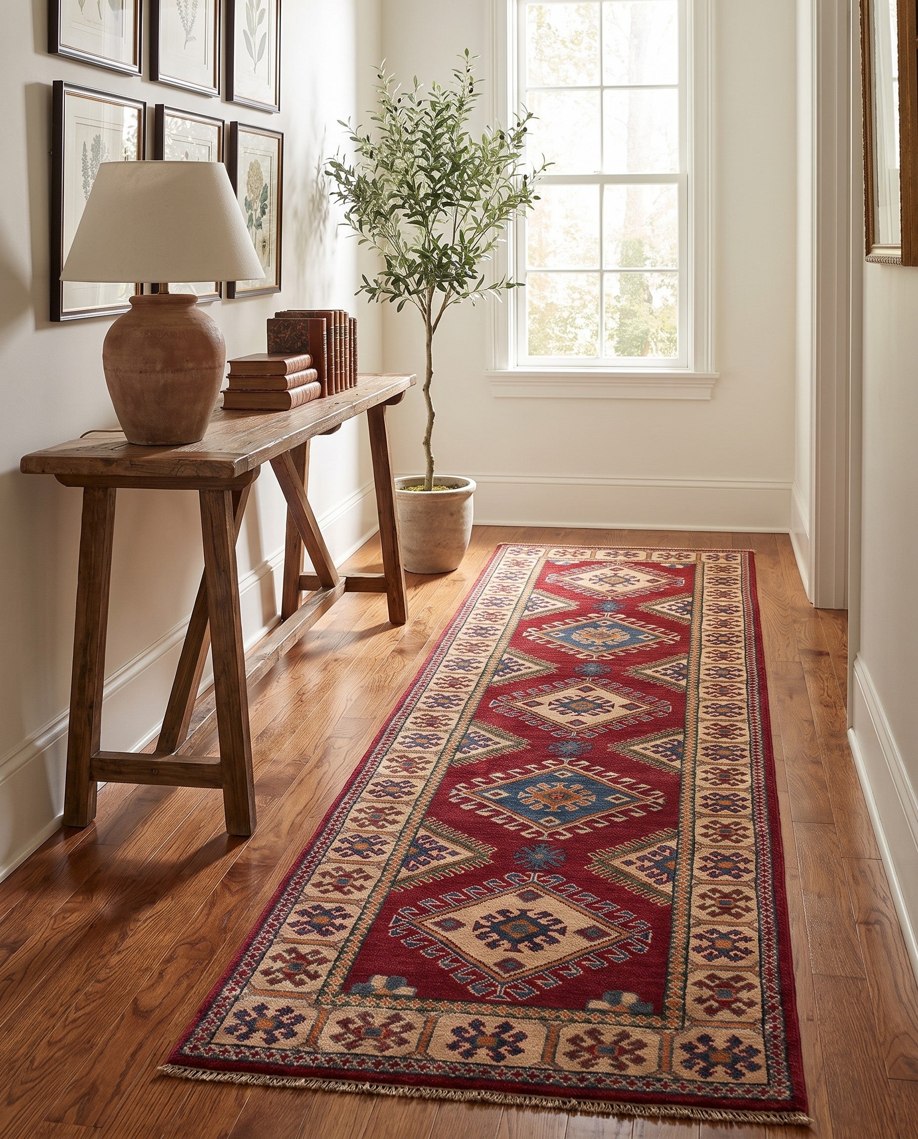2' 9 x 9' 11 Hand Knotted Kazak Runner Rug