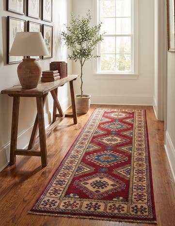 2' 9 x 9' 11 Hand Knotted Kazak Runner Rug