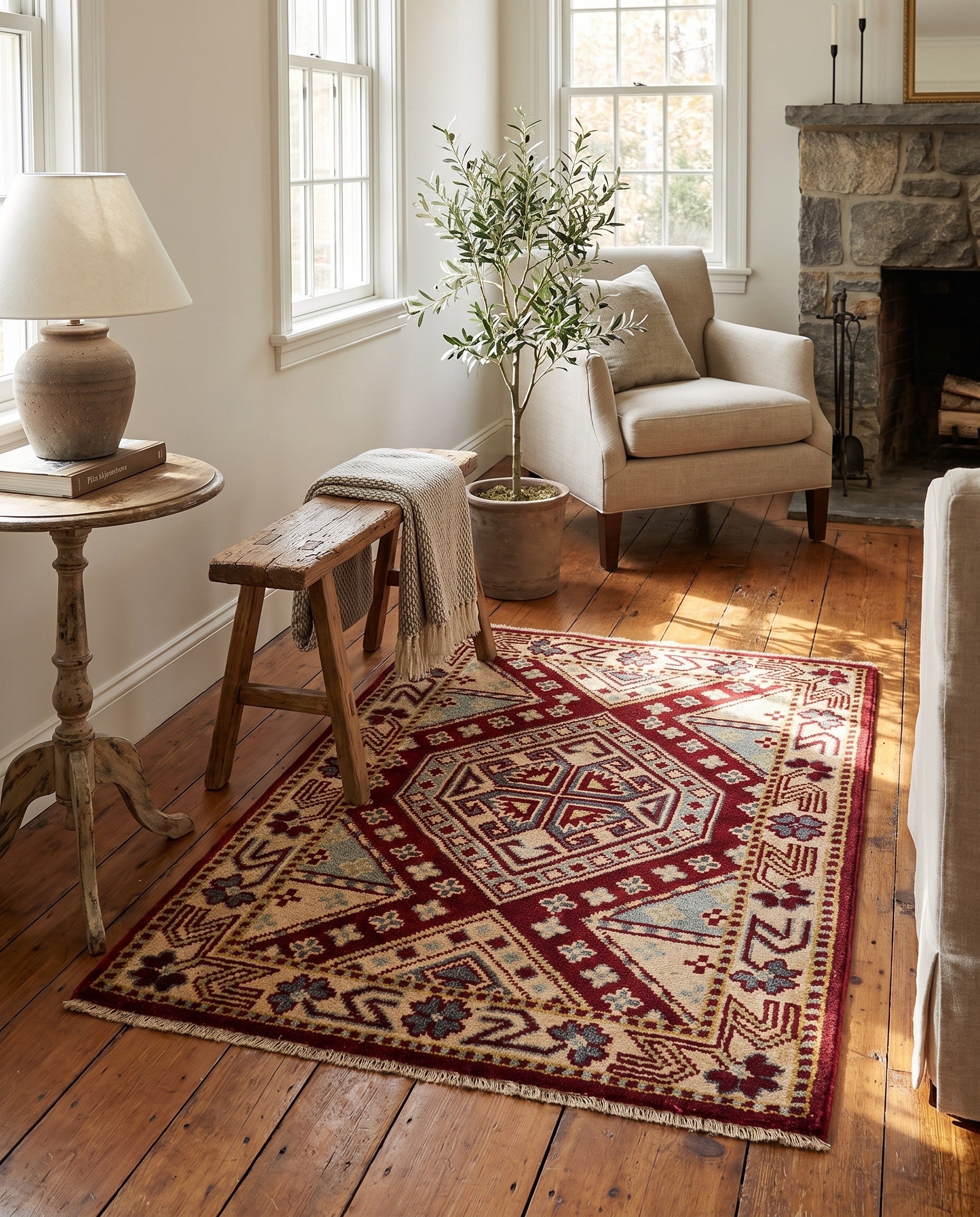 2' 1 x 3' Hand Knotted Kazak Rug
