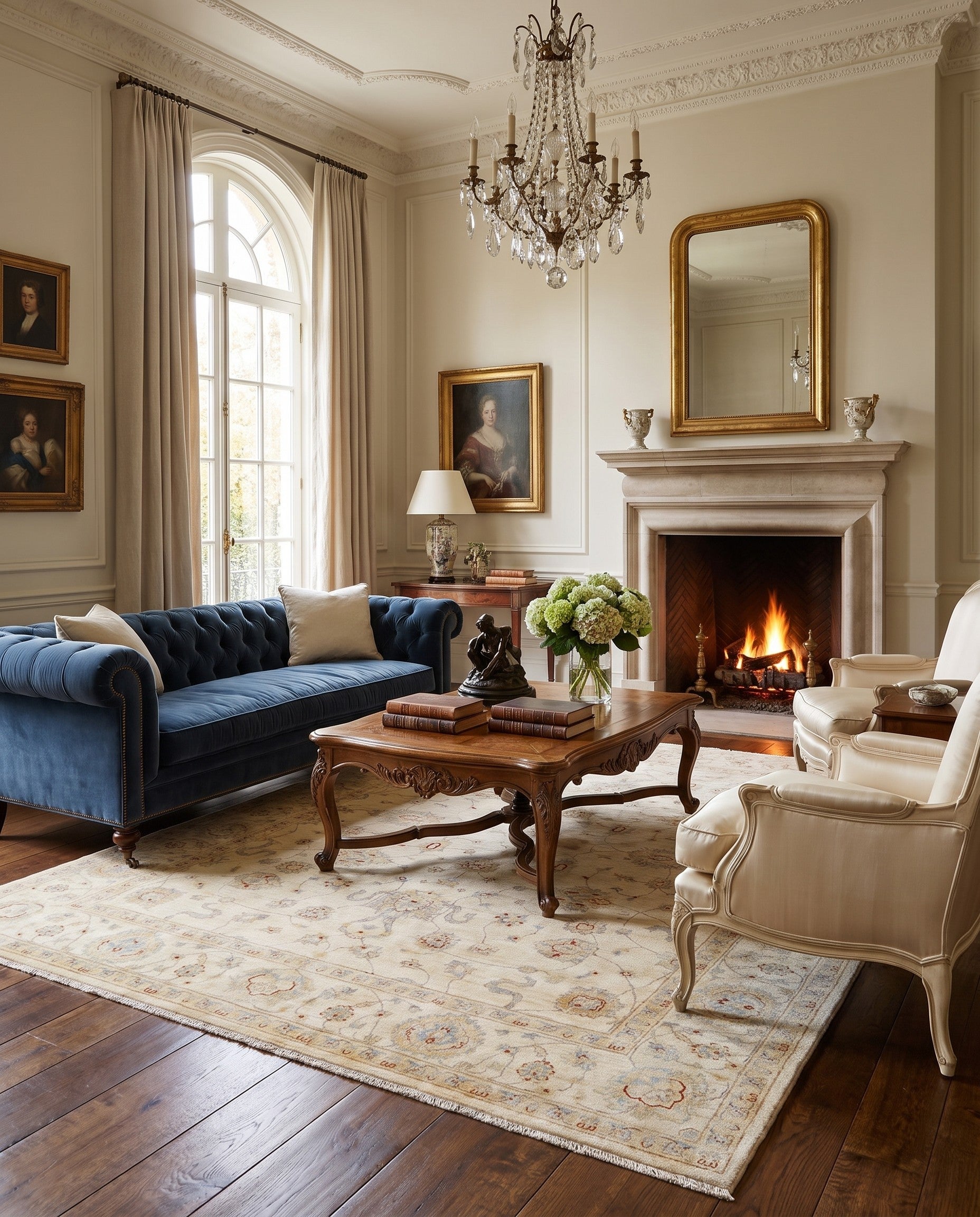8' 1 x 9' 11 Hand Knotted Ziegler Rug