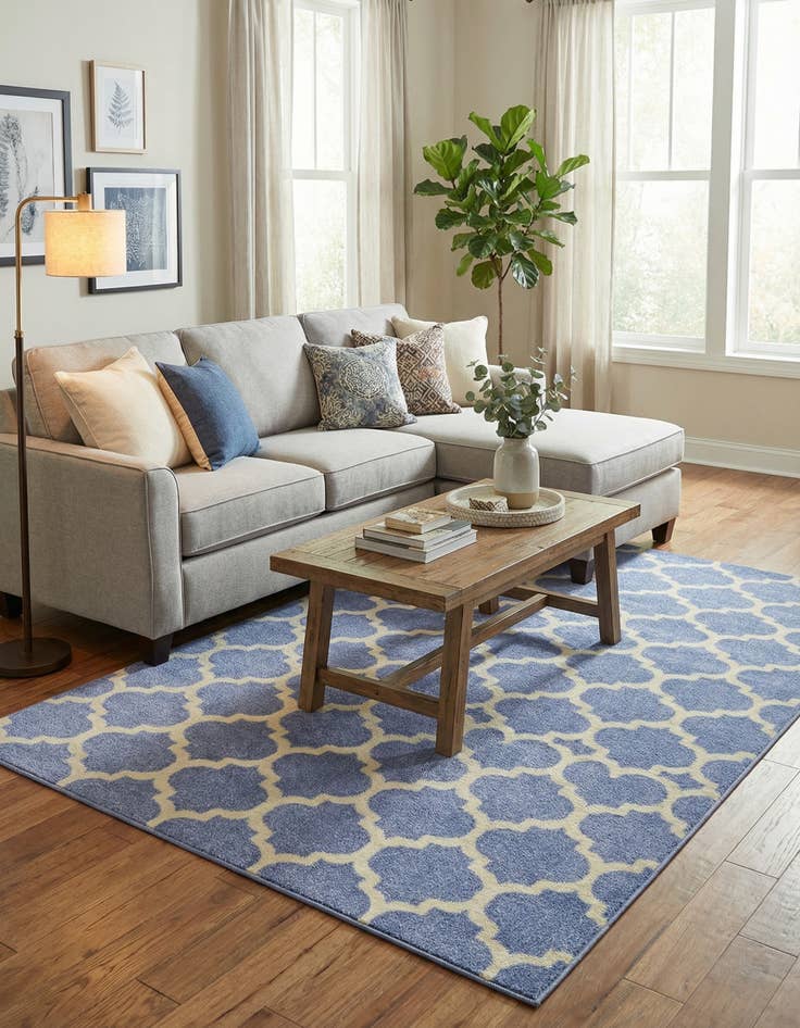 Detail image of 5' 3 x 8' Lattice Rug