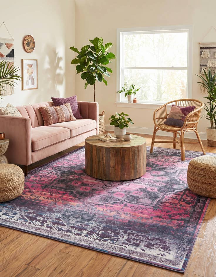 Detail image of 7' 10 x 10' Washable Francesca Rug