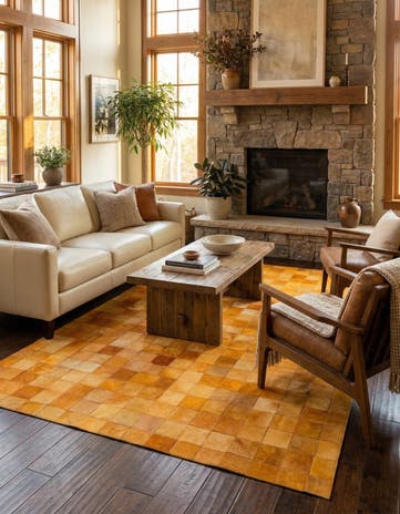 5' 1 x 7' 11 Cowhide Stocks Rug