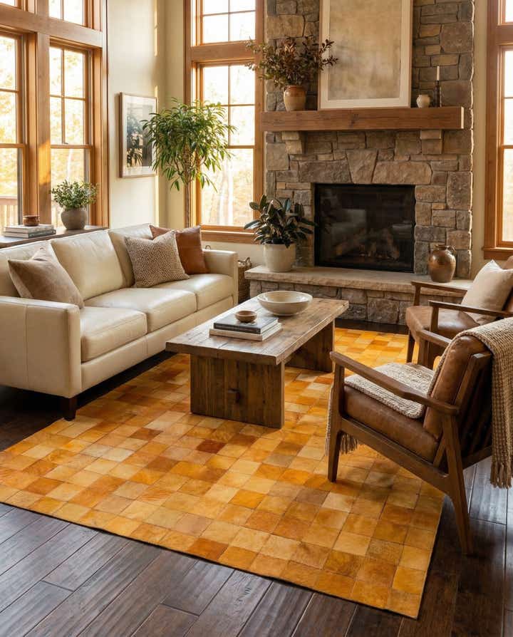 5' 1 x 7' 11 Cowhide Stocks Rug