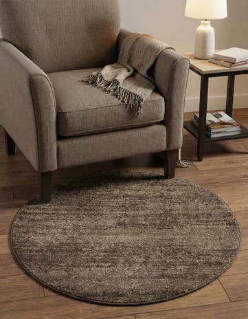 Brown Angelica Round Rug