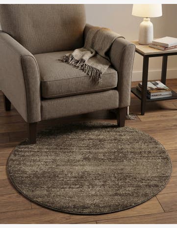 Brown Angelica Round Rug