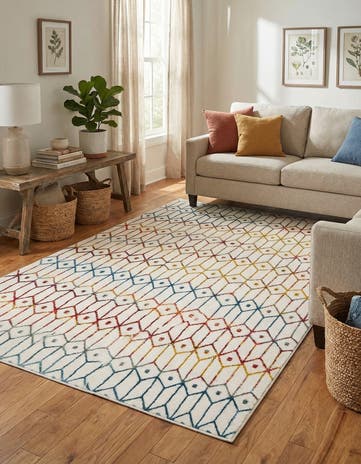 5' x 8' Lattice Trellis Rug