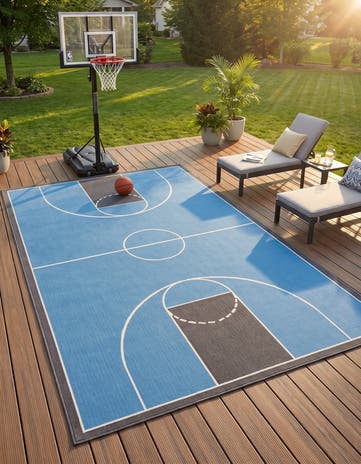 5' 3 x 8' Easy-Clean Modem Indoor / Outdoor Rug