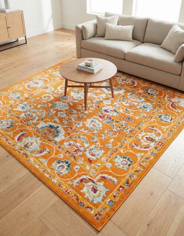 Orange Aurelia Square Rug