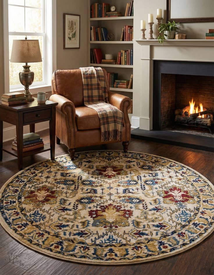 Detail image of 5' 3 x 5' 3 Kennedy Round Rug