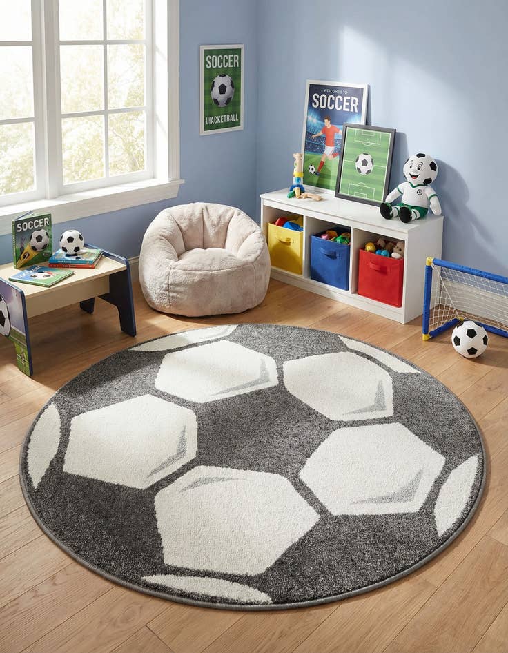 Detail image of 4' x 4' Whimsy Kids Round Rug