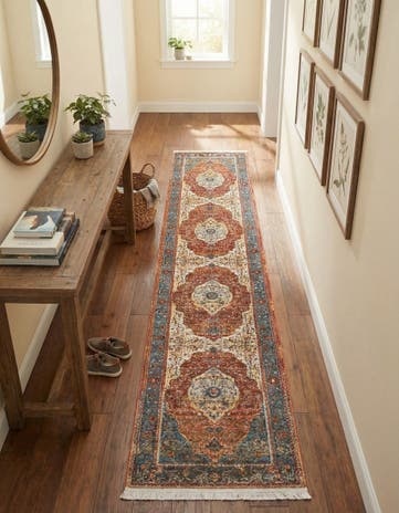 Rust Red Santiago Runner Rug