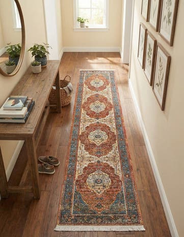 Rust Red Santiago Runner Rug