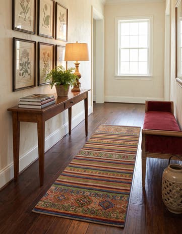 2' 4 x 6' 2 Hand Knotted Kazak Runner Rug