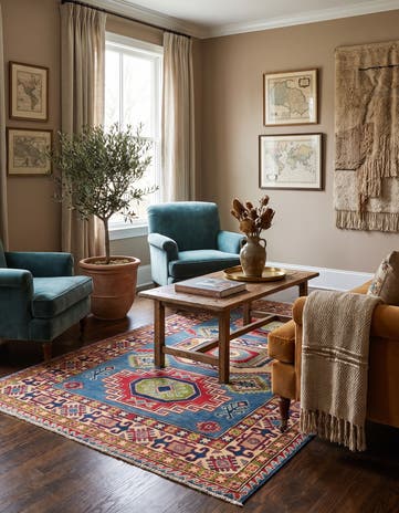 3' 10 x 5' 11 Hand Knotted Kazak Rug