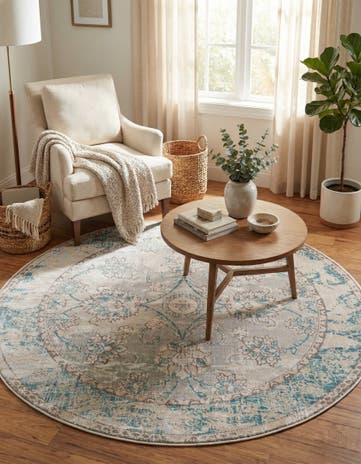 6' x 6' Victoria Round Rug